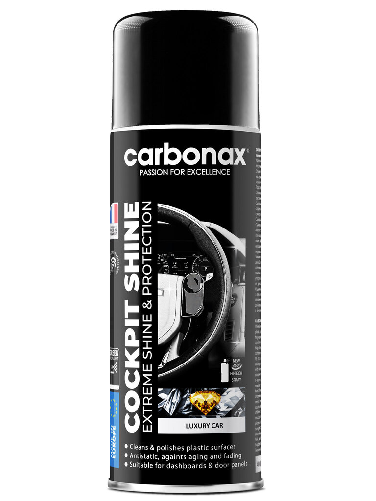 CARBONAX® paneļa tīrīšanas un pulēšanas aerosols - luxury smaržu /ārkārtīgs spīdums/ цена и информация | Auto ķīmija | 220.lv