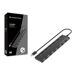 USB-разветвитель Conceptronic HUBBIES08B Чёрный 7-в-1 цена и информация | Адаптеры и USB разветвители | 220.lv