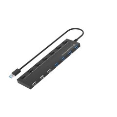 USB-разветвитель Conceptronic HUBBIES09BP Чёрный 7-в-1 цена и информация | Адаптеры и USB разветвители | 220.lv