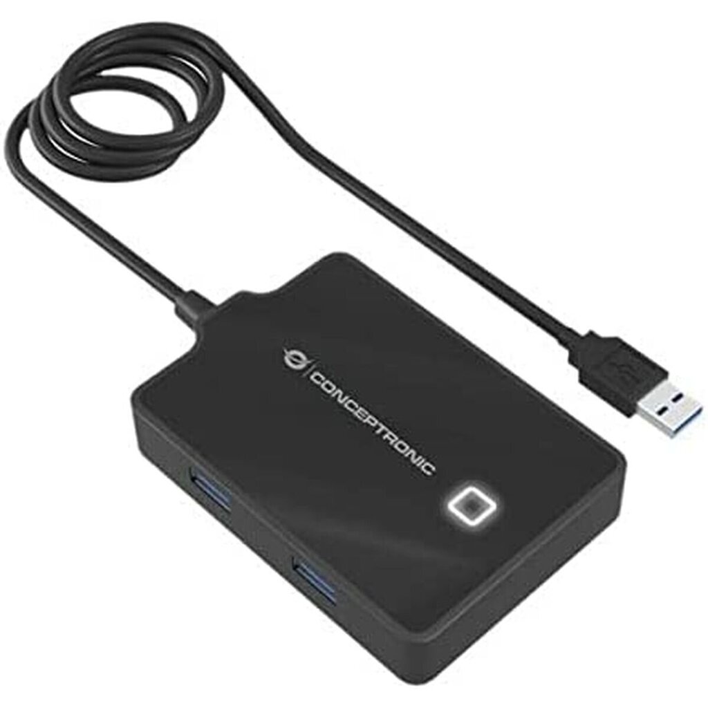 USB Centrmezgls Conceptronic HUBBIES11BP Melns cena un informācija | Adapteri un USB centrmezgli | 220.lv