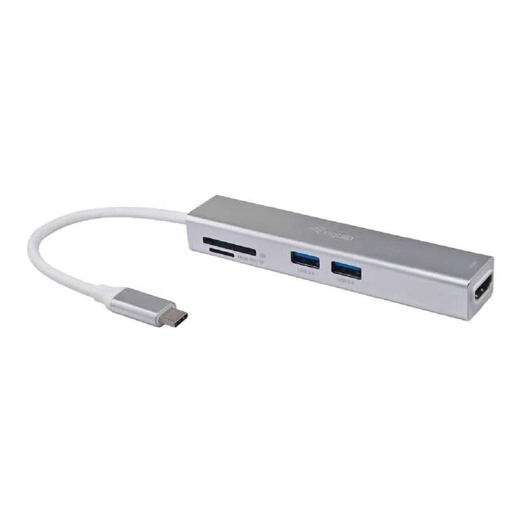 USB Centrmezgls Equip 133480 Pelēks cena un informācija | Adapteri un USB centrmezgli | 220.lv