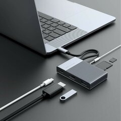 USB Centrmezgls Hyper HD-G206 Pelēks cena un informācija | Adapteri un USB centrmezgli | 220.lv