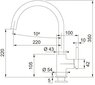 Virtuves ūdens jaucējkrāns Franke Lina XL, sudraba cena un informācija | Ūdens maisītāji virtuvei | 220.lv