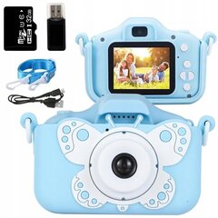 Bērnu digitālais fotoaparāts, "Butterfly", zils. cena un informācija | Attīstošās rotaļlietas | 220.lv
