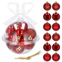 Ziemassvētku bumbiņas Springos CA0170, 3cm, 12 gab. цена и информация | Елочные игрушки | 220.lv