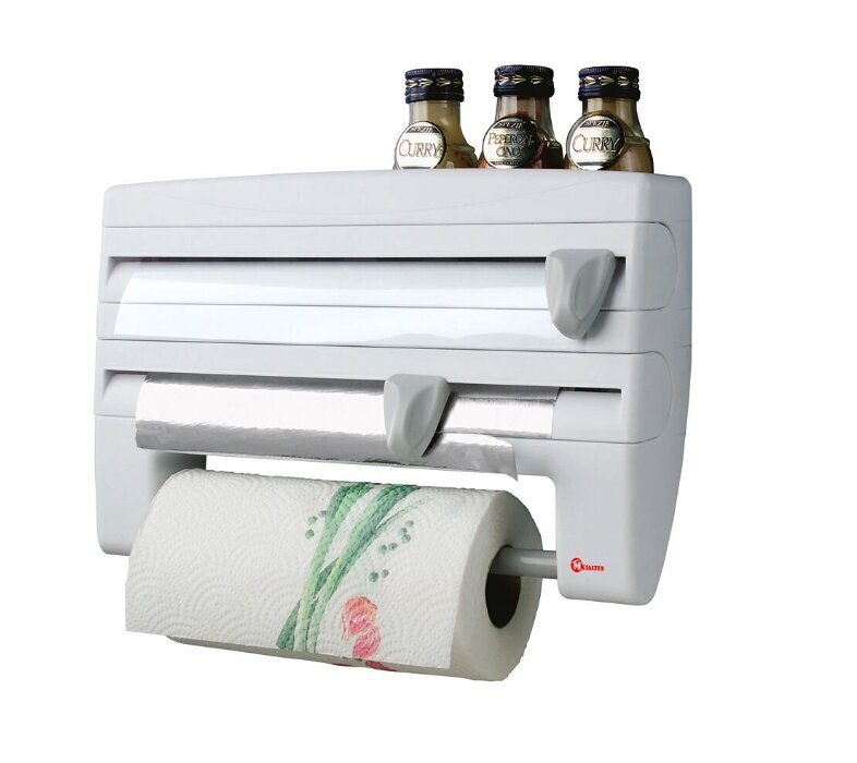 Metaltex Roll n Roll virtuves ruļļu dozators ar atsevišķu plauktu garšvielām, 39 x 10 x 25 cm цена и информация | Virtuves piederumi | 220.lv
