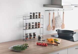 Набор для специй серебристый 35 x 8 x 37 см цена и информация | Комплектующие для кухонной мебели | 220.lv
