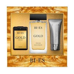 Bi-es Gold Men smaržas EDT 90ml+EDT 15ml+dušas želeja 50m cena un informācija | Vīriešu smaržas | 220.lv