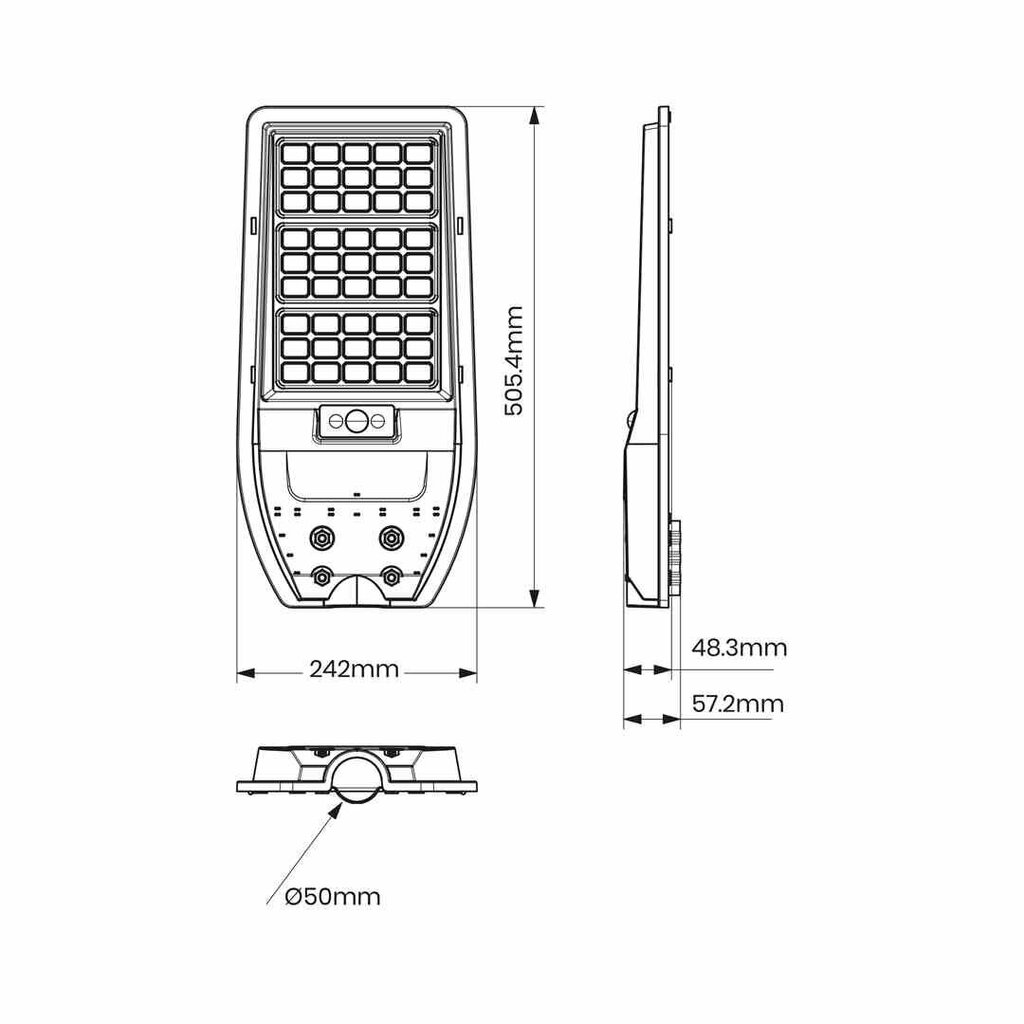 Āra laterna ar saules bateriju Eko-Light 100W 1200lm 6000K cena un informācija | Āra apgaismojums | 220.lv