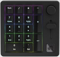 Bezvadu cipara tastatūra Glorious PC Gaming Race GMMK RGB, melns cena un informācija | Klaviatūras | 220.lv