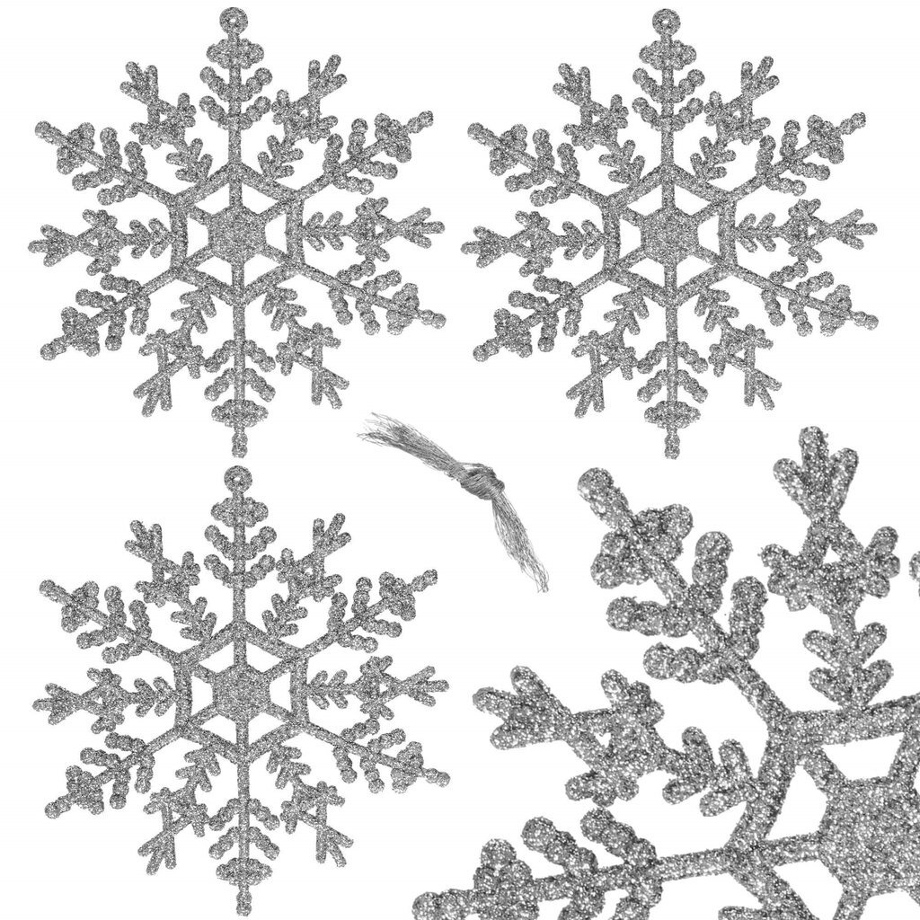 Ziemassvētku rotājums - Sniegpārsliņas, 3 gab. цена и информация | Svētku dekorācijas | 220.lv