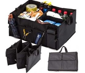 Saliekama bagāžas soma ar nodalījumiem, melna cena un informācija | Auto piederumi | 220.lv