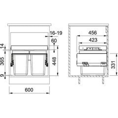 Franke miskaste FX 60, 2 x 26 l cena un informācija | Franke Auto preces | 220.lv