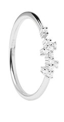 PDPAOLA Открытое серебряное кольцо с цирконами ПРИНЦ Серебро AN02-672 цена и информация | Кольца | 220.lv
