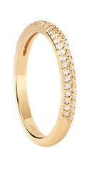 PDPAOLA Очаровательное позолоченное кольцо с цирконами TIARA AN01-665 цена и информация | Кольца | 220.lv