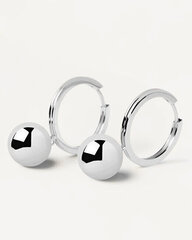 Роскошные серебряные серьги-кольца Pdpaola Super Future Silver AR02-518-U цена и информация | Серьги | 220.lv
