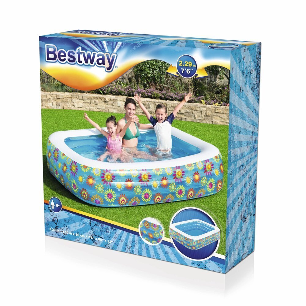 Piepūšamais baseins 229 x 152 x 56 cm Bestway 54120 цена и информация | Baseini | 220.lv