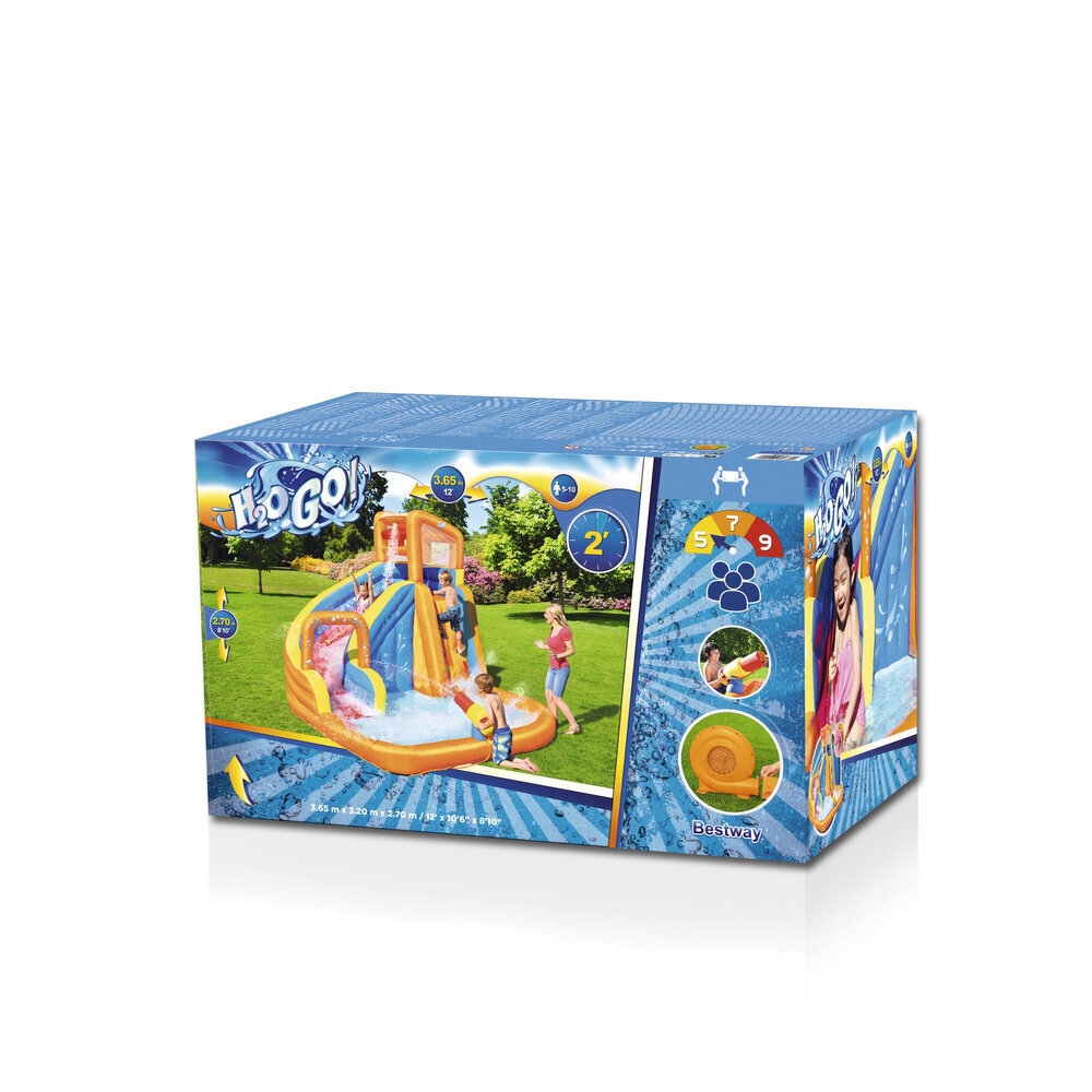 Piepūšamais rotaļu laukums bērniem 365 x 320 x 270 cm Bestway 53301 cena un informācija | Piepūšamās rotaļlietas un pludmales preces | 220.lv