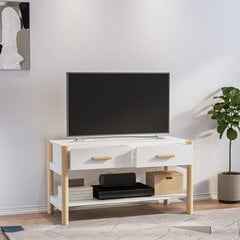 vidaXL TV skapītis, balts, 82x38x45 cm, inženierijas koks цена и информация | Тумбы под телевизор | 220.lv