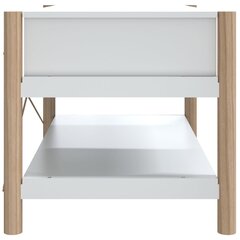 vidaXL kafijas galdiņš, balts, 82x48x45 cm, inženierijas koks cena un informācija | Žurnālgaldiņi | 220.lv