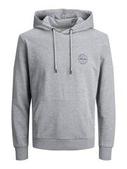 Vīriešu sporta krekls JJESHARK SWEAT HOOD NOOS Regular Fit 12205081 Gaiši pelēks Melange Navy Blaze r cena un informācija | Vīriešu jakas | 220.lv