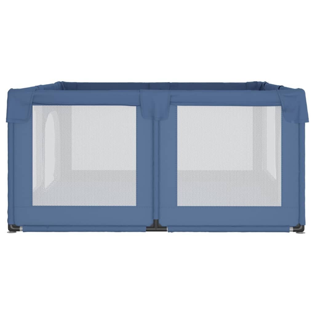 vidaXL bērnu sētiņa ar 2 durvīm, gaiši zils audums цена и информация | Manēžas | 220.lv