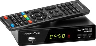 Тюнер KRUGER & MATZ DVB-T2 H.265 HEVC KM0550C цена и информация | Антенны и принадлежности  | 220.lv