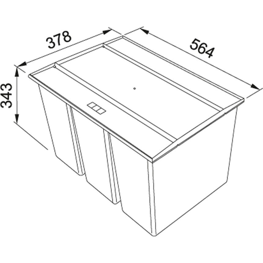 Franke miskaste Sorter Easysort 60, 2 x 14,5l + 2 x 7,5l цена и информация | Miskastes | 220.lv