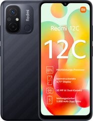 Xiaomi Redmi 12C 3/64GB Graphite Gray MZB0DKXEU cena un informācija | Mobilie telefoni | 220.lv