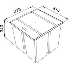 Franke miskaste Sorter Easysort 45, 14,5 l + 2 x 7,5 l cena un informācija | Miskastes | 220.lv