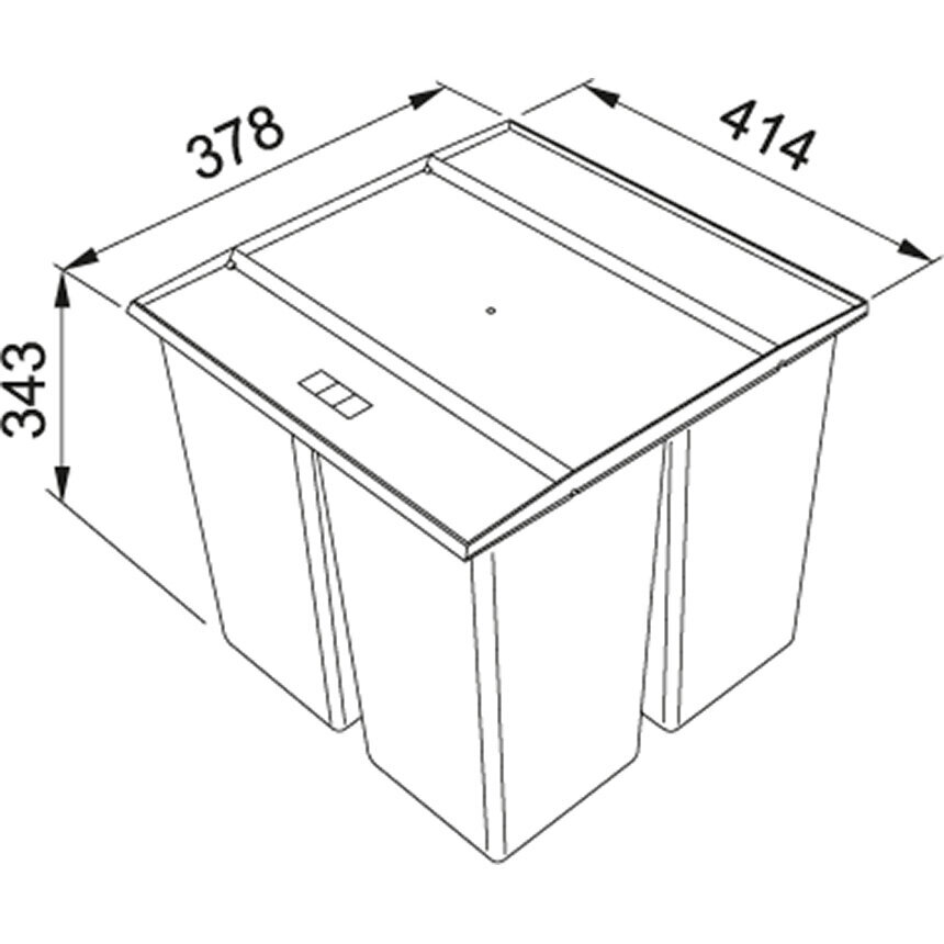 Franke miskaste Sorter Easysort 45, 14,5 l + 2 x 7,5 l цена и информация | Miskastes | 220.lv