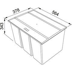 Корзина для мусора Franke Sorter Easysort 60, 3 x 14,5 л цена и информация | Мусорные баки | 220.lv