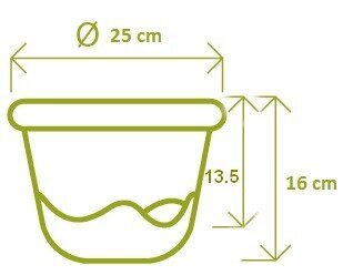 Piekaramais stādītājs ar laistīšanas sistēmu Mareta 25, 4,5 L, 25 x 16 x 14 cm, zaļi toņi cena un informācija | Puķu podi | 220.lv