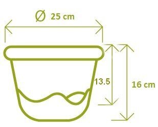 Pašlaistošais piekarināmais pods Mareta 25, 4,5 l, 25x16x14 cm, brūns/pelēks цена и информация | Puķu podi | 220.lv