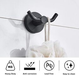 Крючки для ванной Marmolux, черные, 2 шт. цена и информация | Аксессуары для ванной комнаты | 220.lv