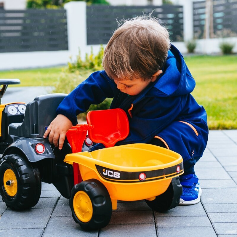 Falk traktors ar piekabi, oranžs cena un informācija | Rotaļlietas zīdaiņiem | 220.lv