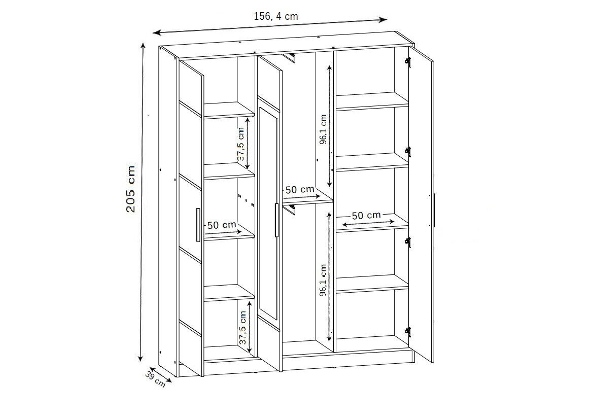 Skapis KIEM142B цена и информация | Skapji | 220.lv