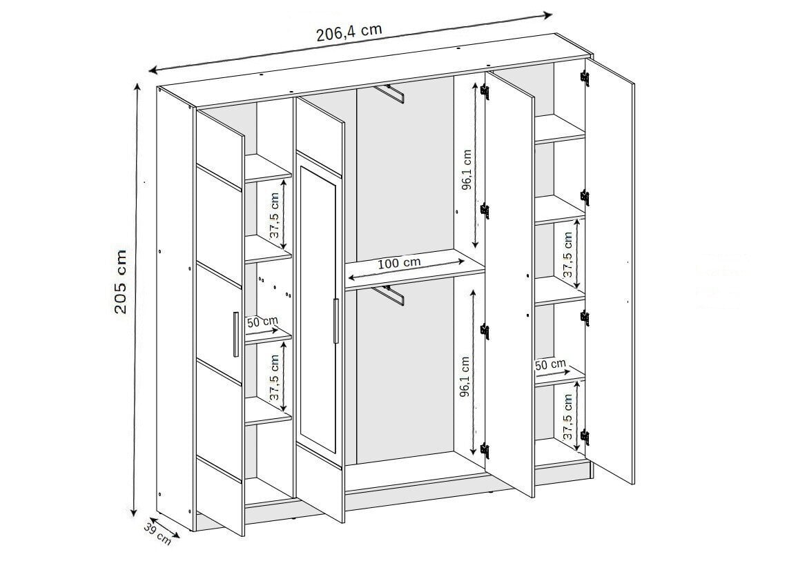 Skapis KIEM147B цена и информация | Skapji | 220.lv