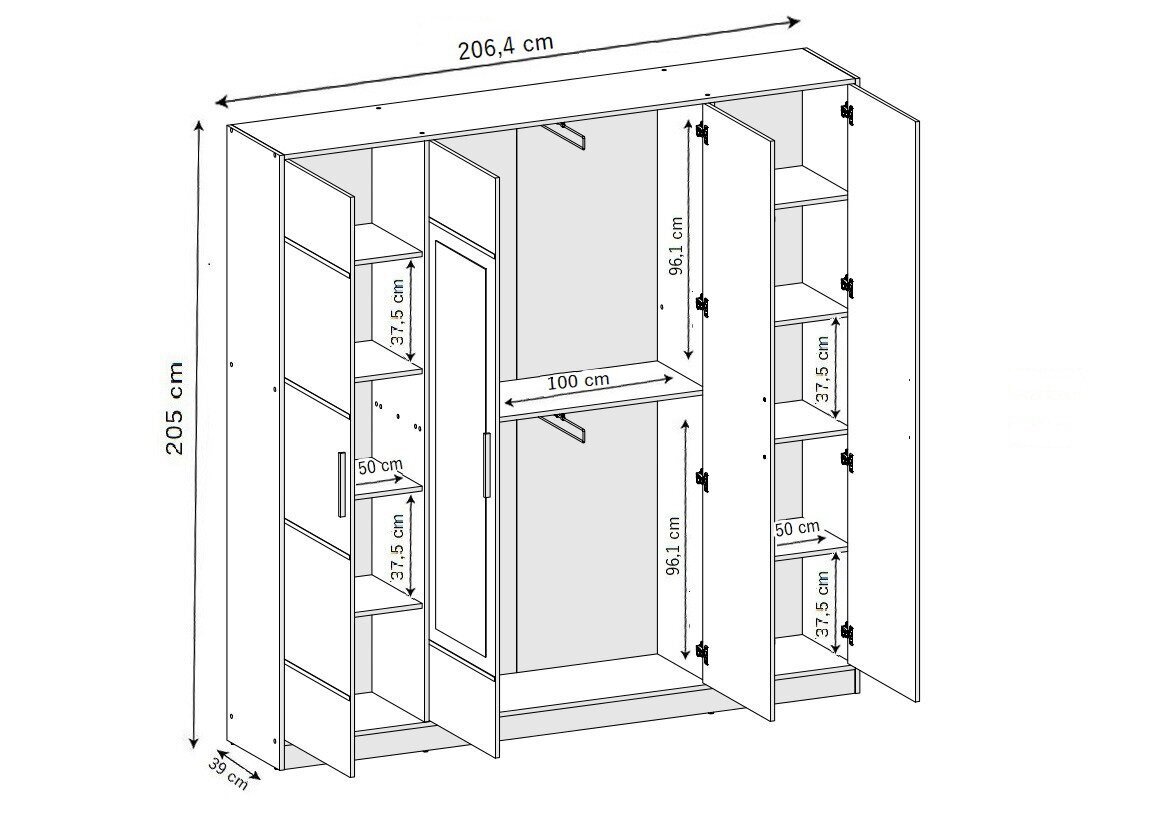 Skapis KIEM148B цена и информация | Skapji | 220.lv