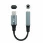 USB C uz Jack 3.5 mm Adapteris NANOCABLE 10.24.1204 Pelēks cena un informācija | Adapteri un USB centrmezgli | 220.lv