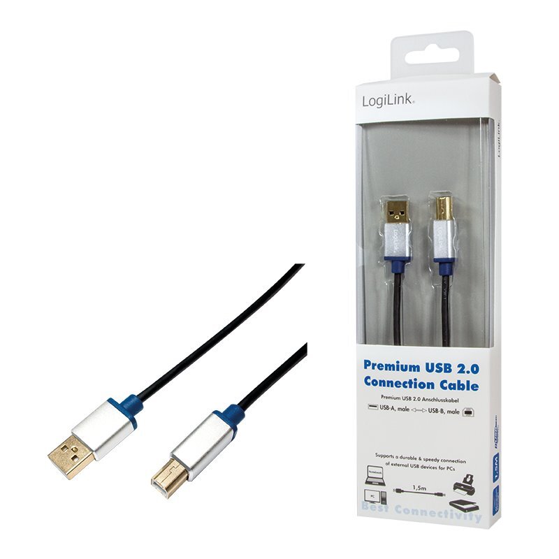 LogiLink USB 2.0 BUAB230, 3 m цена и информация | Kabeļi un vadi | 220.lv