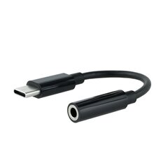 USB C uz Jack 3.5 mm Adapteris NANOCABLE 10.24.1205 Melns cena un informācija | Adapteri un USB centrmezgli | 220.lv