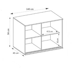 Комод KIEM232 цена и информация | Комоды | 220.lv