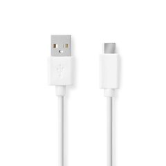 USB-C kabelis, 2m, balts, 60W цена и информация | Кабели для телефонов | 220.lv