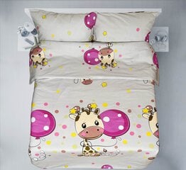 Bērnu gultasveļa Giraffe & Balloon 3 daļas, 100x135 c цена и информация | Детское постельное бельё | 220.lv