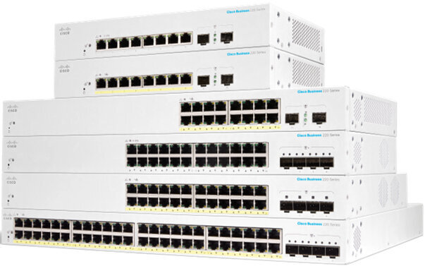 Komutators Cisco CBS220-24FP-4X-EU cena un informācija | Komutatori (Switch) | 220.lv