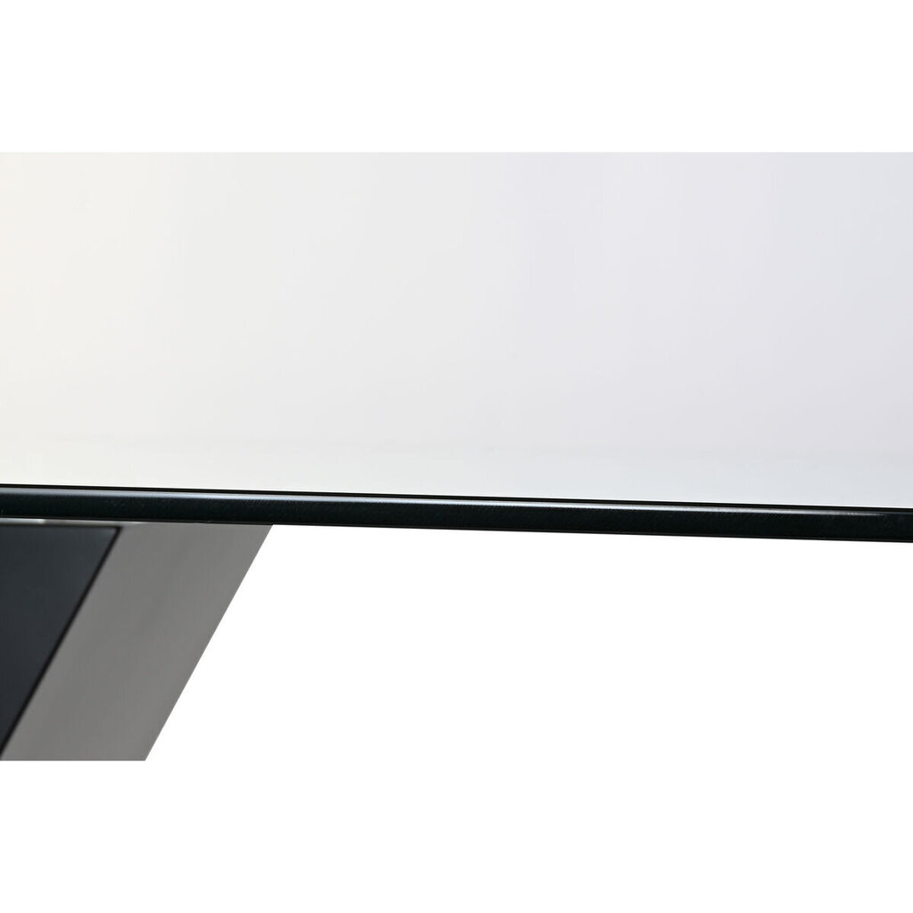 Pusdienu galds DKD Home Decor Melns Rūdīts stikls Koks MDF (180 x 90 x 76 cm) cena un informācija | Virtuves galdi, ēdamgaldi | 220.lv