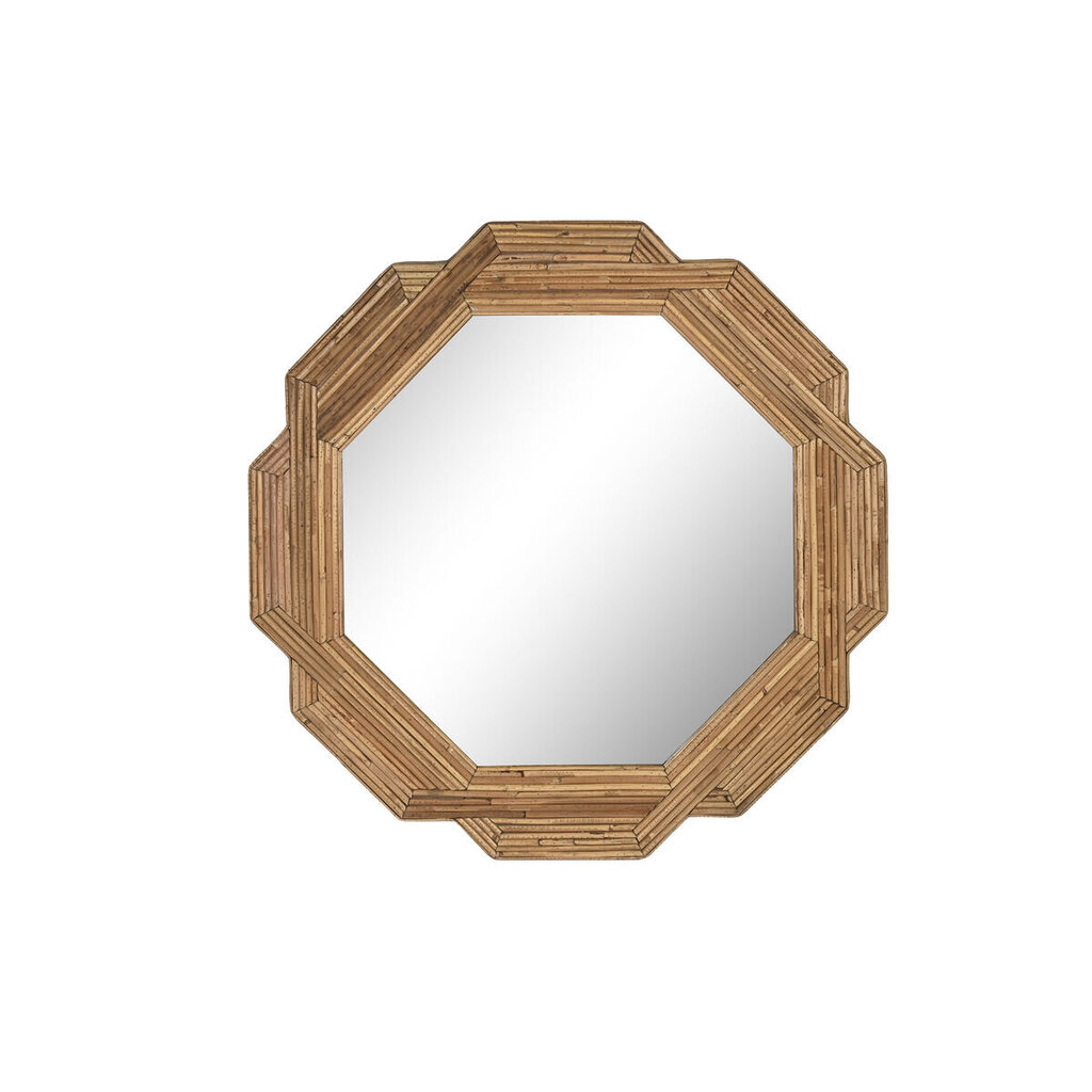 Sienas spogulis DKD Home Decor Brūns Rotangpalma (80 x 2 x 80 cm) cena un informācija | Spoguļi | 220.lv