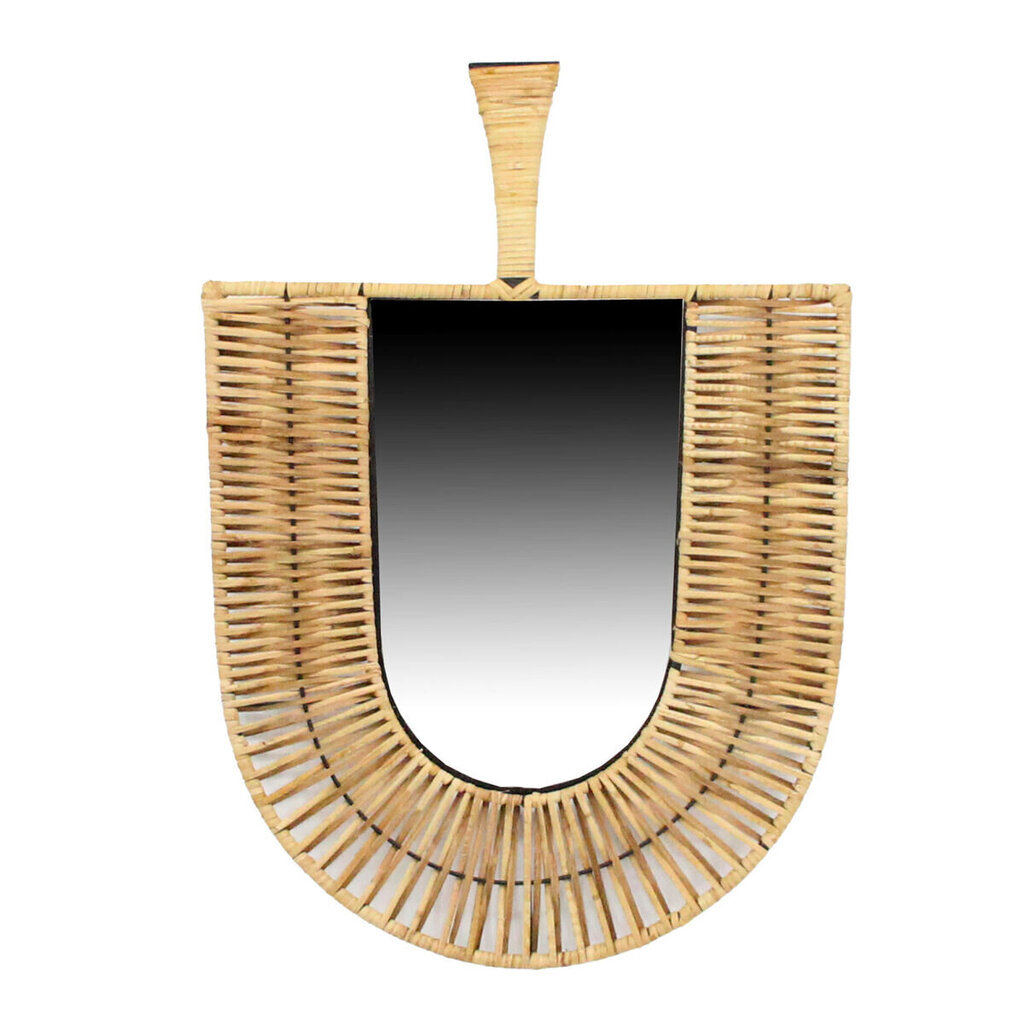 Sienas spogulis DKD Home Decor Brūns Rotangpalma Vēdeklis Tropiskais (50 x 2,5 x 72 cm) цена и информация | Spoguļi | 220.lv