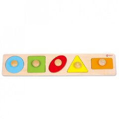 Krāsaina puzle - Ģeometriskas formas, 6 gab cena un informācija | Rotaļlietas zīdaiņiem | 220.lv
